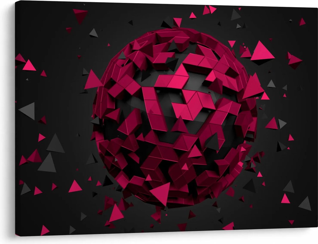 Obraz abstrakcji 3D (70x50 cm)