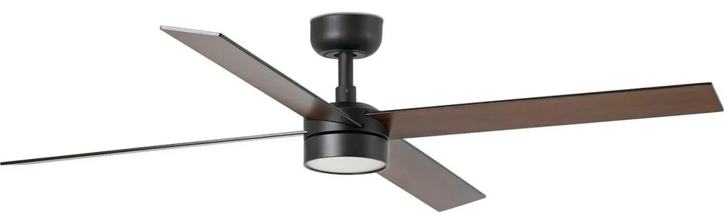 FARO 34356WT-1TW-LED Ściemnialny wentylator RUDDER L 18W/230V brązowy/czarny śr. 132 cm WT + pilot