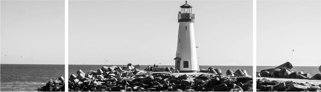 Obraz - Latarnia morska na wybrzeżu, Santa Cruz, Kalifornia (170x50 cm)