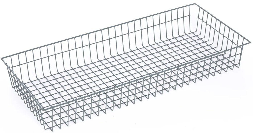 Kosz druciany do regału, 886 x 386 x 120 mm