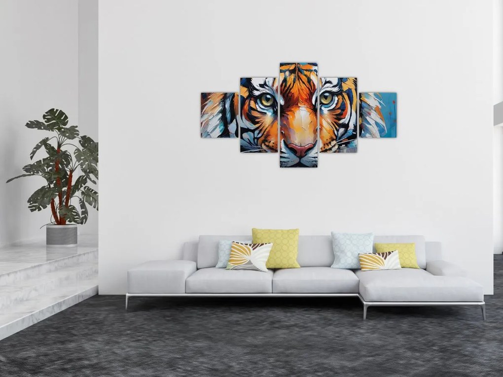 Obraz - Widok tygrysa, obraz (125x70 cm)