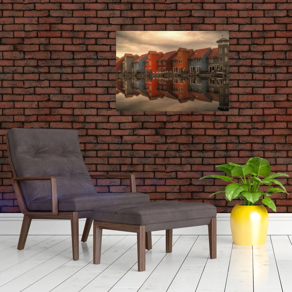 Obraz kolorowych domów (70x50 cm)
