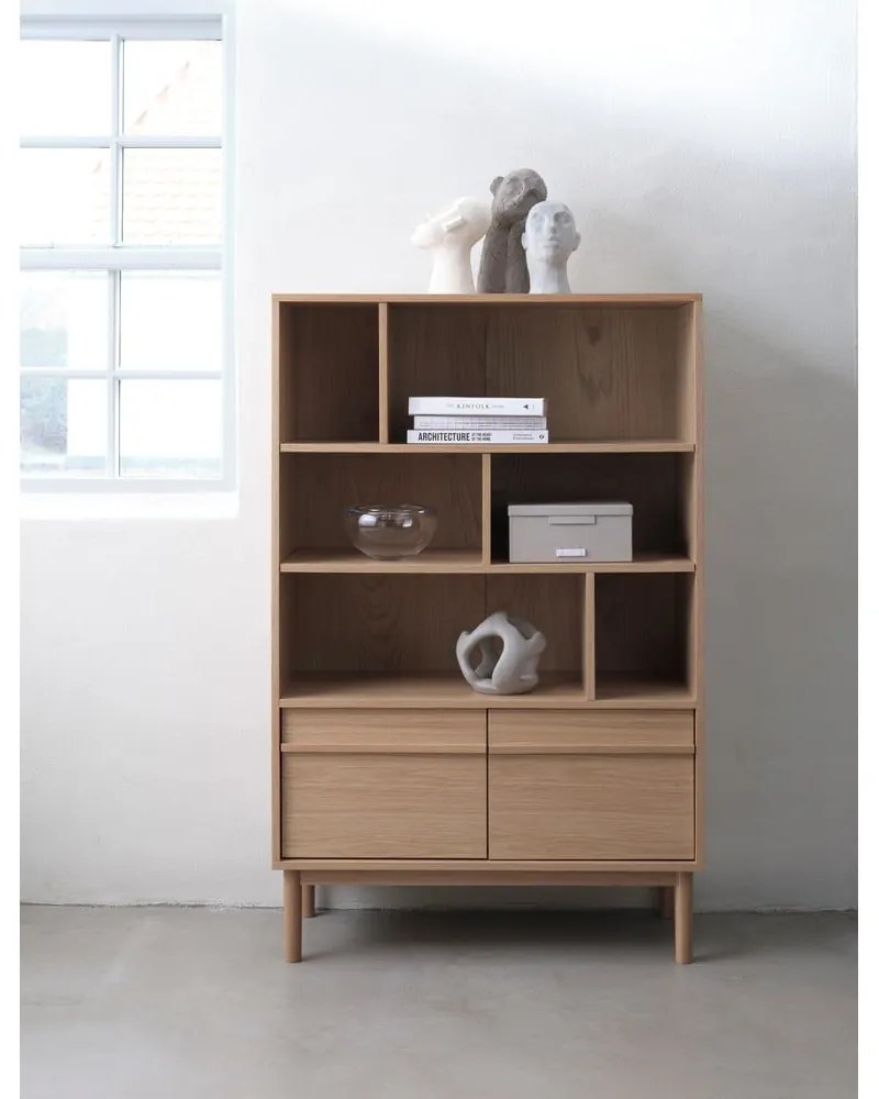 Regał w dekorze dębu 140x90 cm Ponza – Unique Furniture