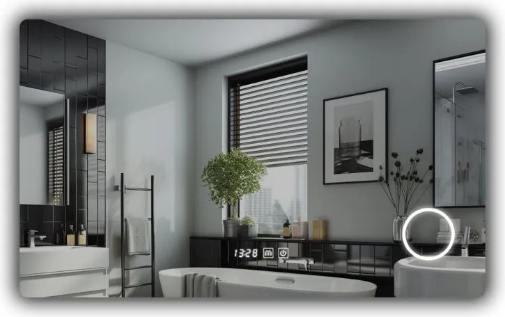 IREDA Lustro łazienkowe z oświetleniem LED, 80 x 60 cm