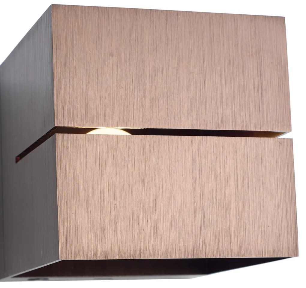 Nowoczesny Kinkiet / Lampa scienna w kolorze ciemnego brązu z LED i dotykowym ściemniaczem, akumulatorowy - Joris Groove Nowoczesny Oswietlenie wewnetrzne