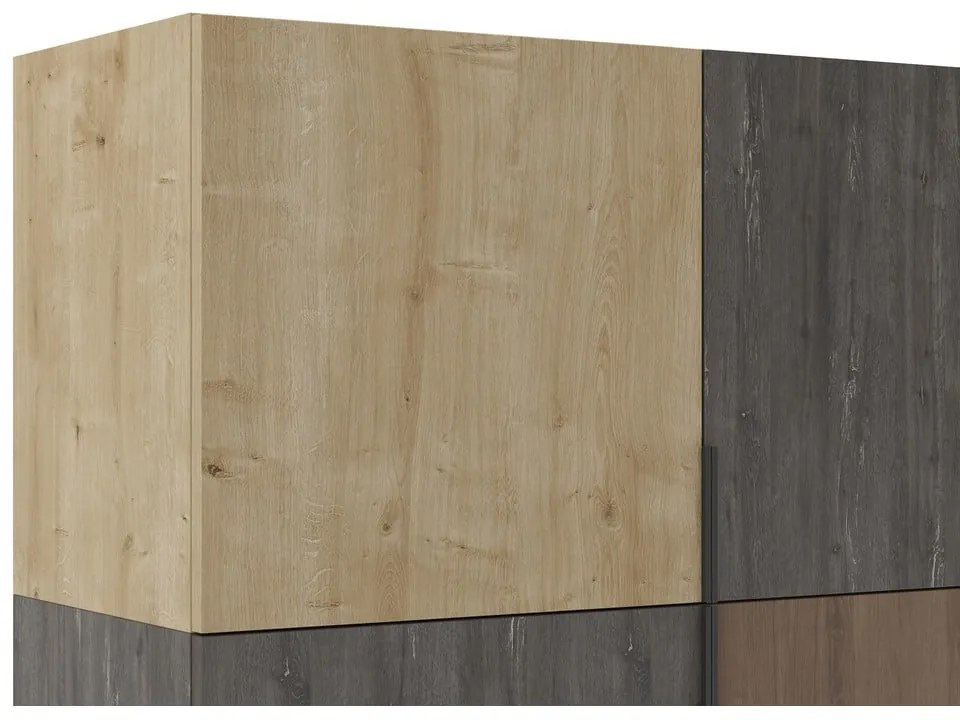 Brązowa szafka w dekorze dębu 100x130 cm Titan – Marckeric