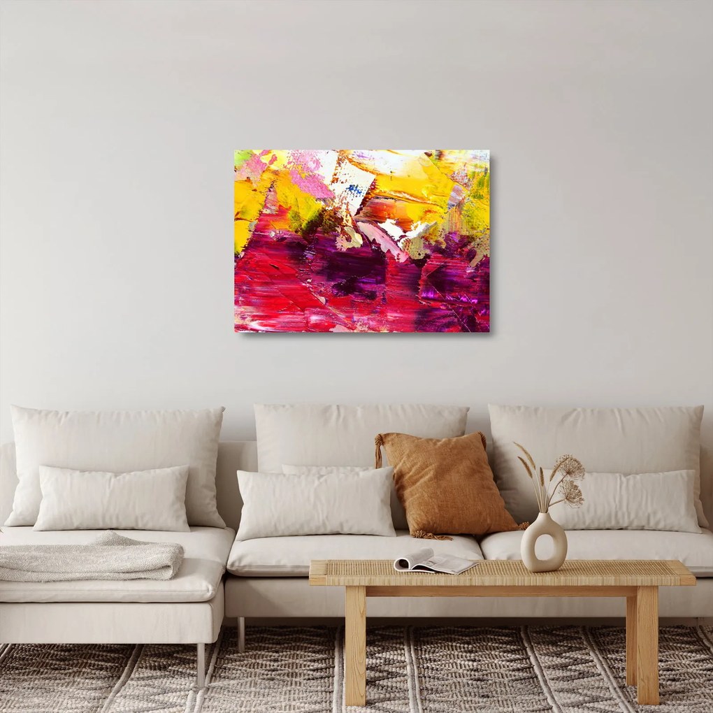 Obraz na szkle abstrakcji - malarstwo (70x50 cm)