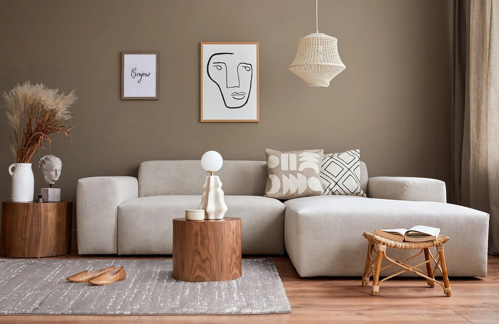 Dywan nowoczesny Stella biało-szary 80 cm x 300 cm