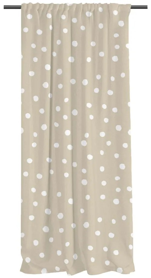 Beżowa zasłona dziecięca 250x110 cm Dots from the Forest – Butter Kings