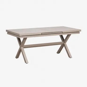 Rozkładany Prostokątny Stół Jadalniany Z Aluminium Karena Moka Brown & 180 - 240 X 90 Cm - Sklum