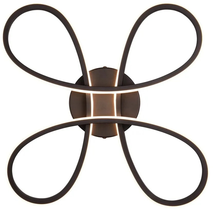 Czarna lampa sufitowa LED 40x40 cm Fly – Trio