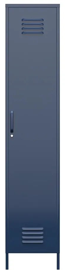 Niebieska metalowa szafka 38x185 cm Bradford – Queer Eye