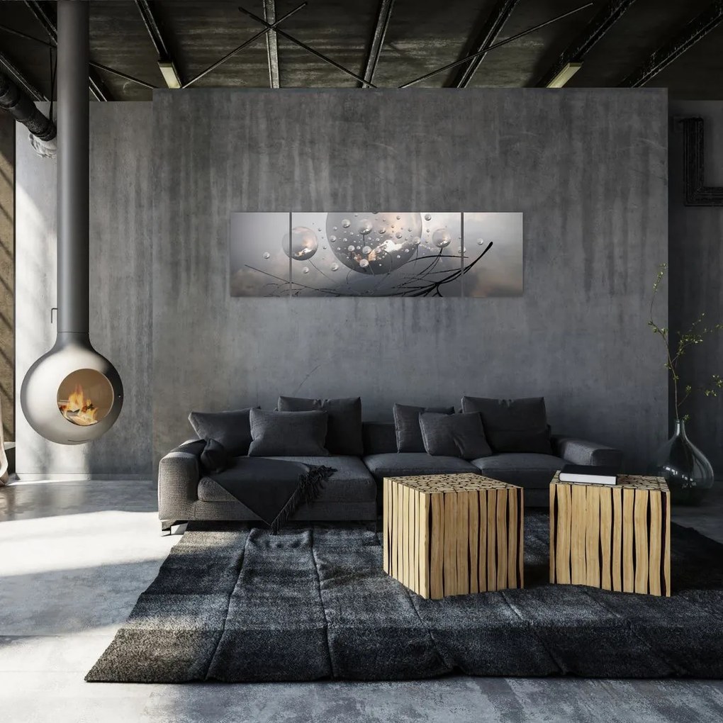 Obraz abstrakcyjnych kul (170x50 cm)
