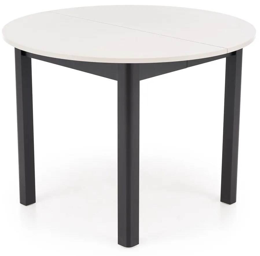 Stół okrągły rozkładany płyta kaszmir/czarny 102-142/102/76 cm RINGO