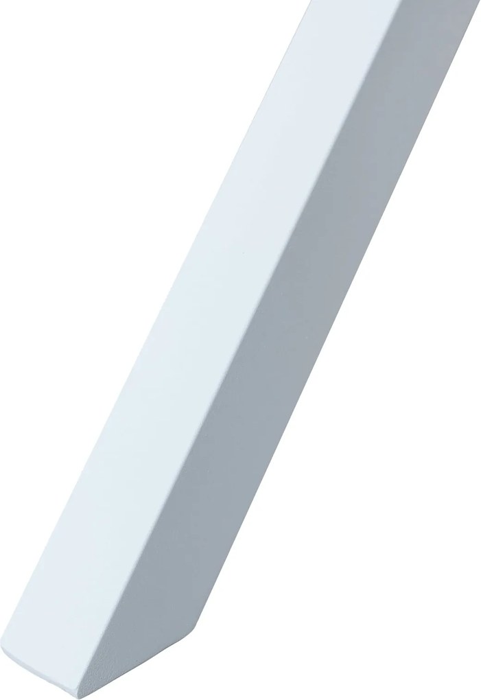 Stół ogrodowy aluminiowy biały 150x90x75 cm trwały blat kompozyt drewniany