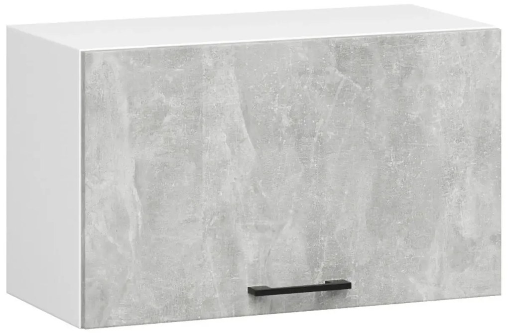 Wisząca szafka kuchenna do zabudowy w kolorze betonu A6-P61