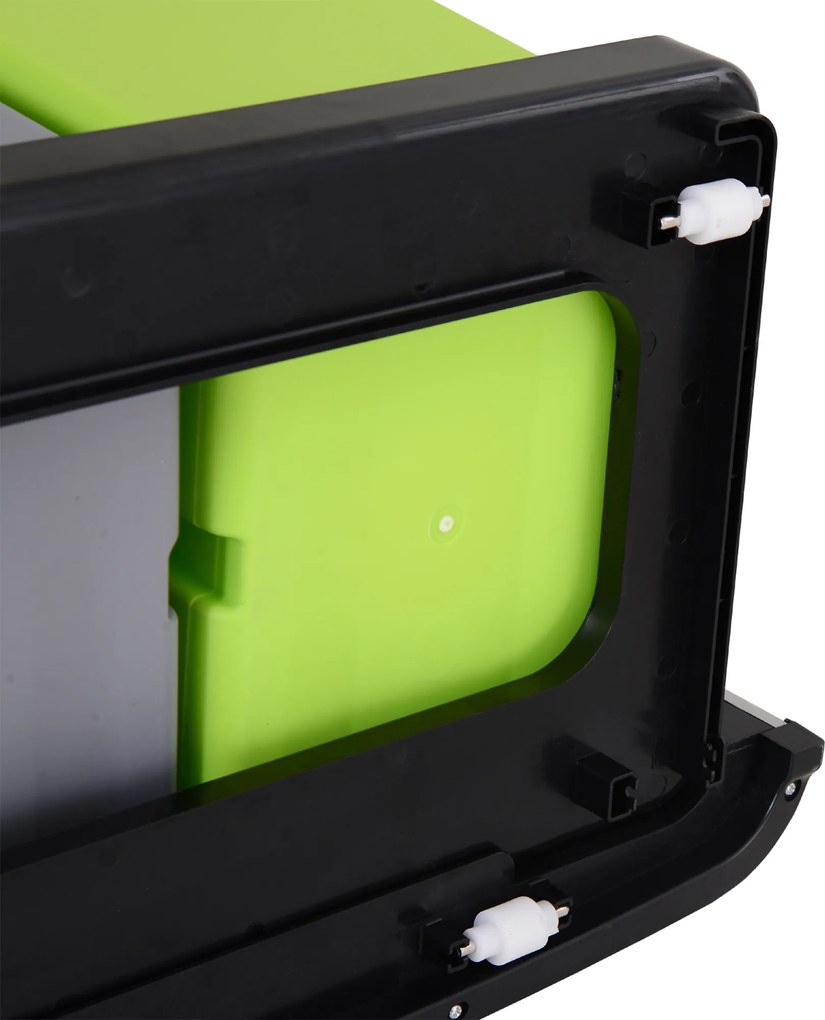 HOMCOM Kosz na śmieci z czujnikiem 72 l System segregacji 3 komory stal nierdzewna srebrny 42 x 30 x 81 cm