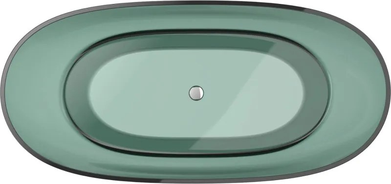 Mexen Pure wanna wolnostojąca transparentna 170 x 80 cm, teal, korek chrom - 58071708011