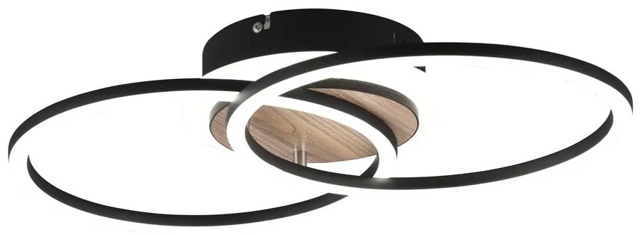 Czarno-brązowa lampa sufitowa LED ze ściemniaczem 28x46 cm Giro – Trio