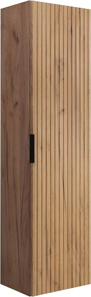 Kolumna łazienkowa, Dąb Craft , 35 x 136 x 27 cm, Uchwyty czarne