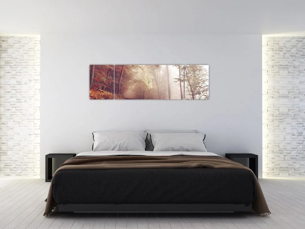 Obraz - Jesienny spacer po lesie (170x50 cm)