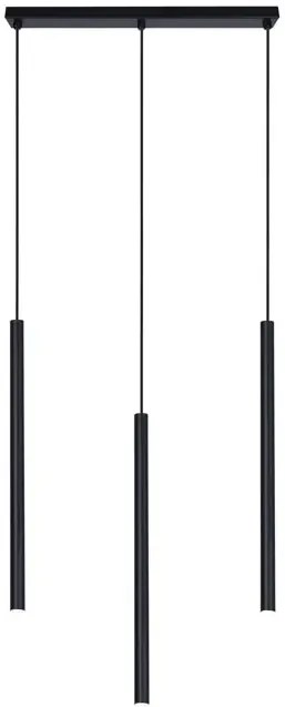 Czarna potrójna lampa wisząca tuba - S811 A8-Z79