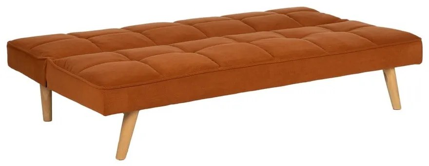 Ceglasta rozkładana sofa z tkaniny szenilowej 175 cm – Ixia