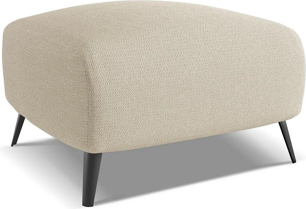 Pufa - z tkaniny szenilowej - ciemny beż - MALIE