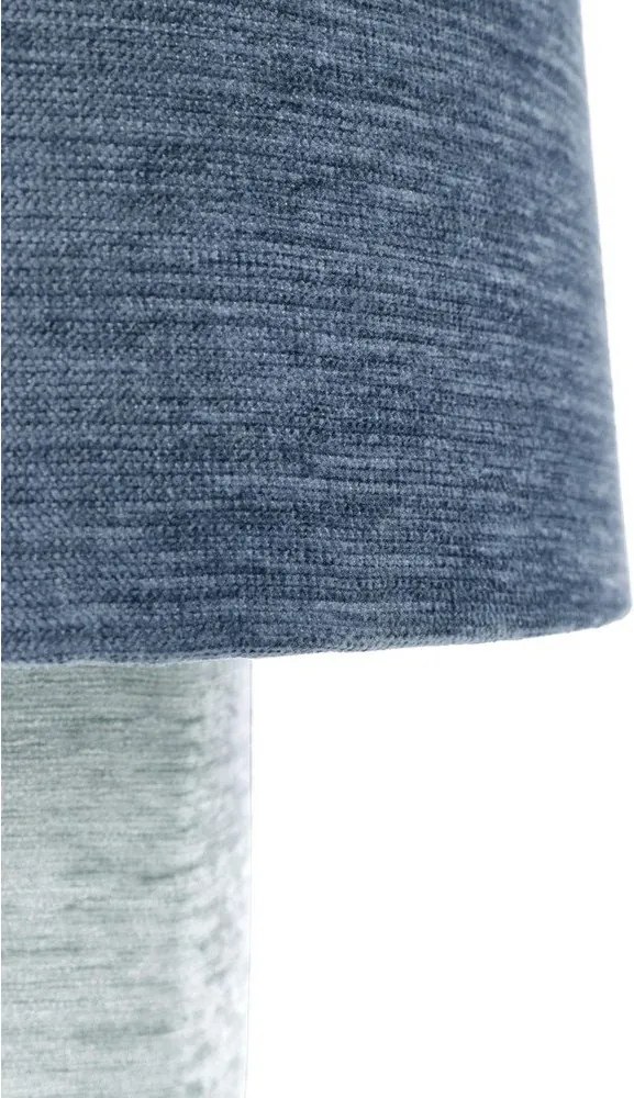 Niebieska metalowa lampa stołowa z tekstylnym kloszem (wysokość 50 cm) Demra – Bizzotto