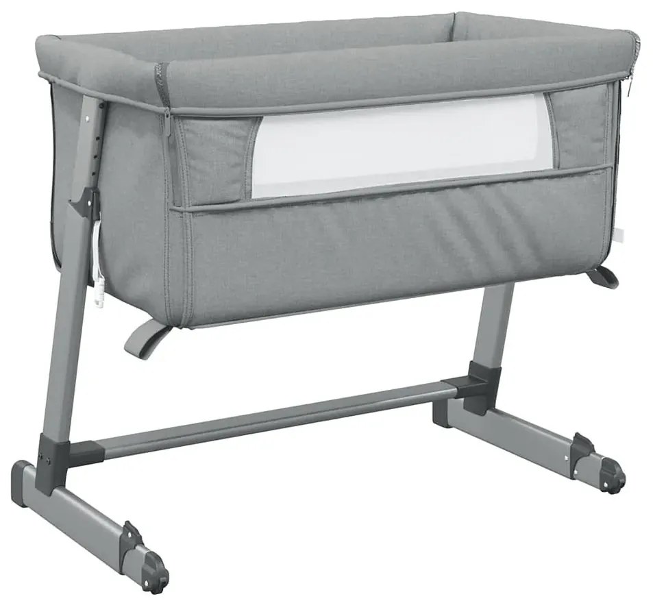 Jasnoszara dostawka niemowlęca z regulowaną wysokością G7-R90