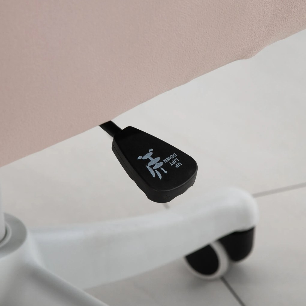 Vinsetto Fotel biurowy obrotowy z masażem funkcja wibracji aksamit różowy nowoczesny design | Aosom PL