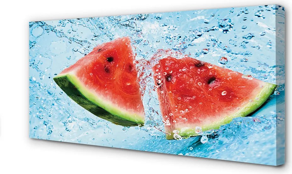 Duży obraz na płótnie Soczysty Arbuz i Woda