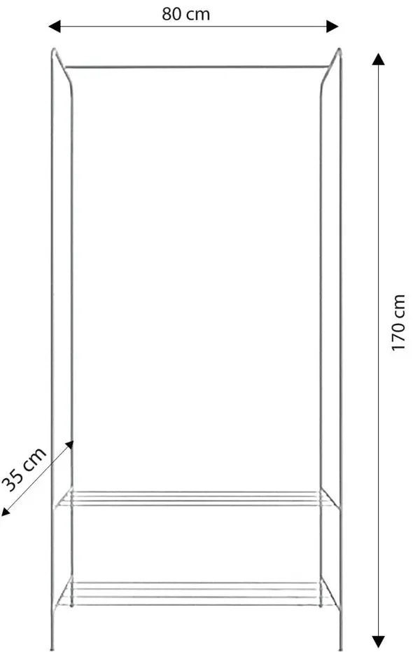 Metalowy stojak na ubrania w kolorze złota Frankenthal – Kalune Design