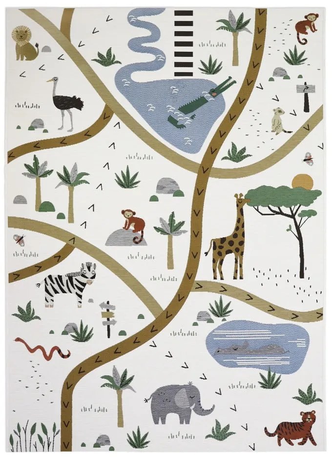 Kremowy dywan dziecięcy 123x180 cm Little Savannah – Nattiot