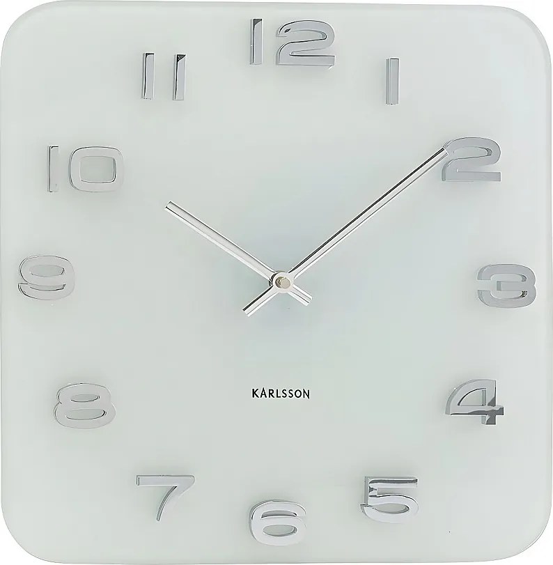 Zegar ścienny Vintage Squared - biały