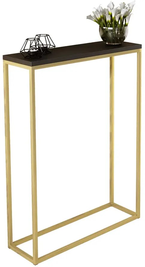 Nowoczesna konsola złoty + czarny D9-E46