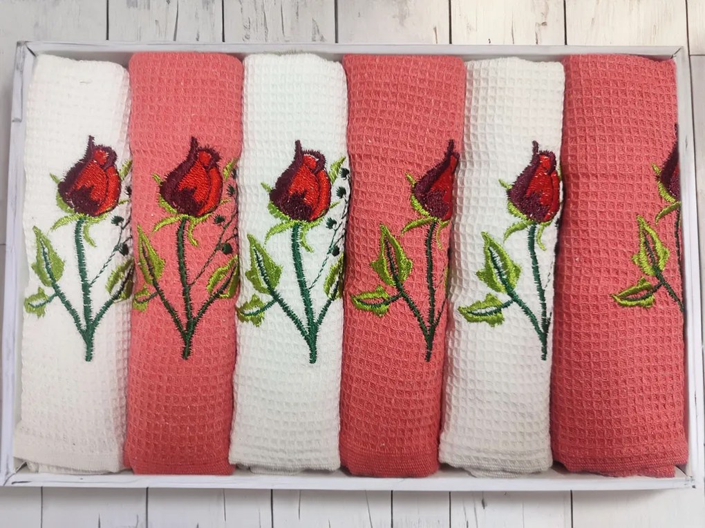 Zestaw prezentowy ściereczek ROSES zestaw 6szt