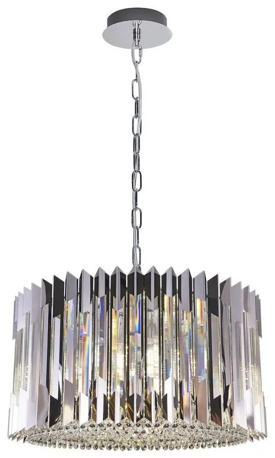 Żyrandol na łańcuchu RITZ 12xE14/40W/230V śr. 54 cm chrom błyszczący