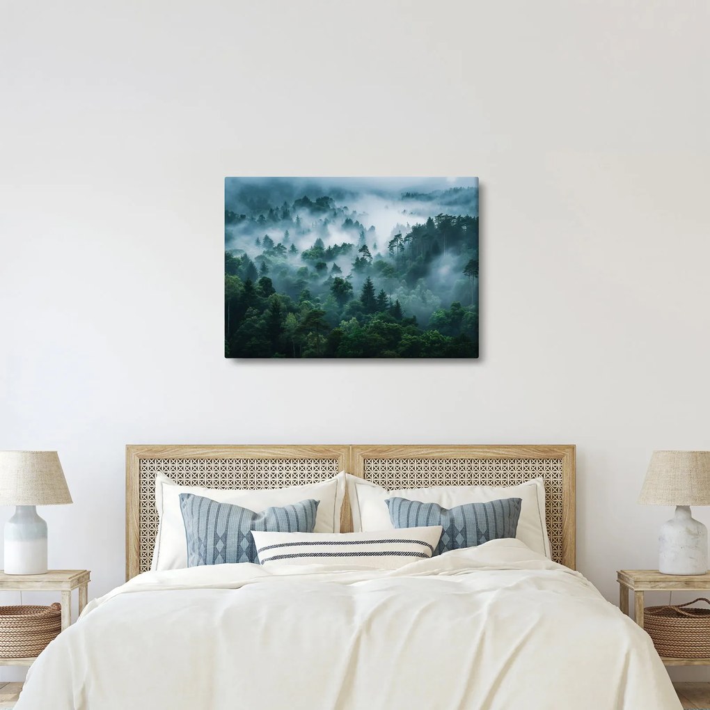 Obraz - Las we mgle (70x50 cm)