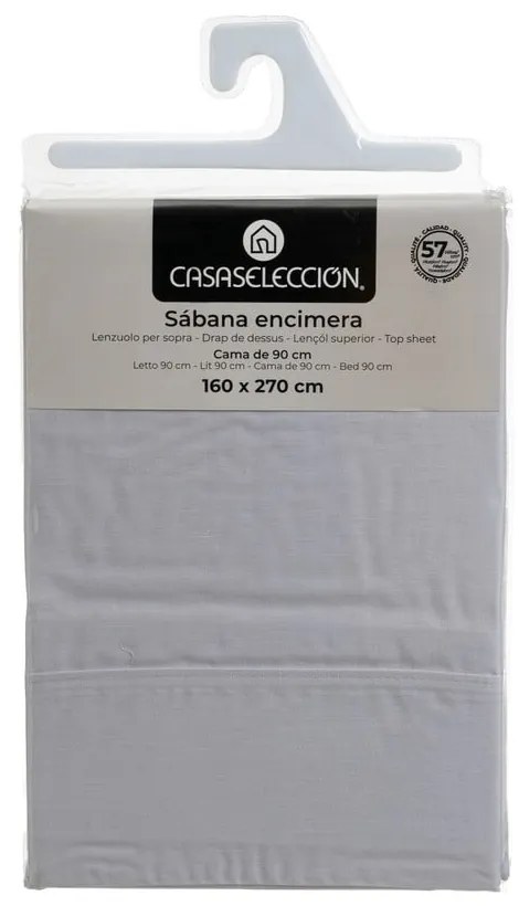 Jasnoszare prześcieradło 160x270 cm – Casa Selección