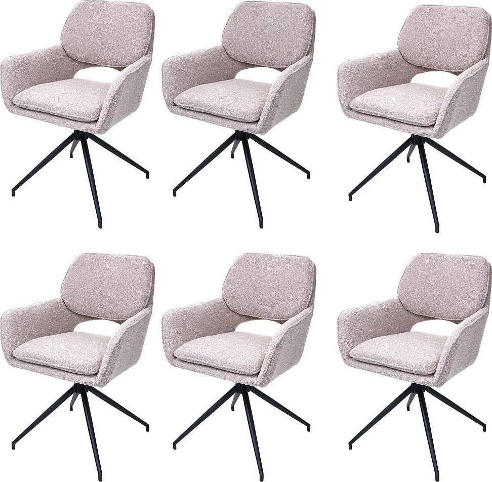 Krzesło do jadalni MCW-N74 (zestaw 6 sztuk),  beżowy