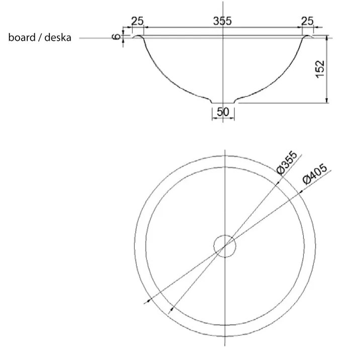 Okrągła umywalka ze stali nierdzewnej w kolorze srebra ø 40,5 cm – Sapho