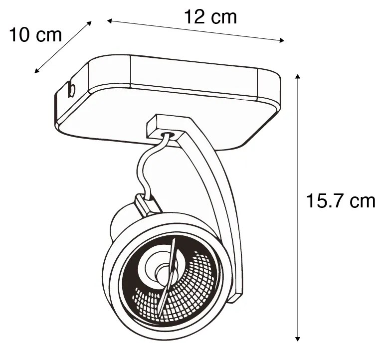 Designerski reflektor sufitowy biały GU10 70 mm obrotowy i uchylny - VoDesignerski Oswietlenie wewnetrzne
