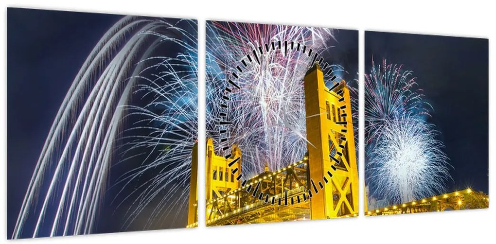 Obraz - Sylwester (z zegarem) (90x30 cm)