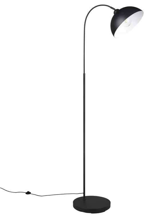 Czarna lampa stojąca z metalowym kloszem (wysokość 170 cm) Sierra – Trio