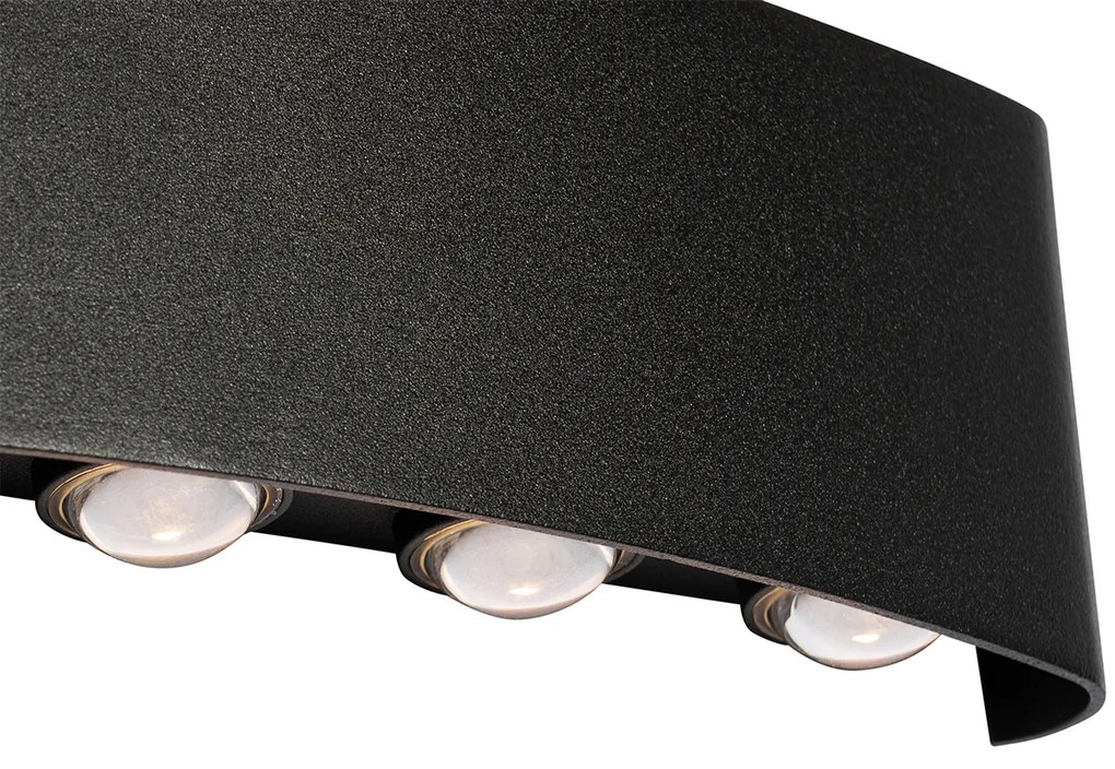 Zewnetrzna Lampa ścienna zewnętrzna czarna w tym LED 10-świateł IP54 - Silly Nowoczesny Oswietlenie zewnetrzne