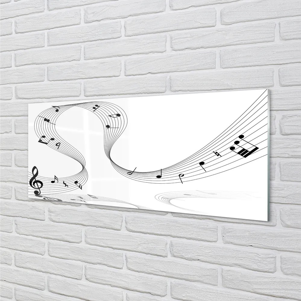 Szklany Panel Symbol Klucza Wiolinowego