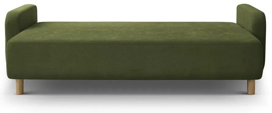 Zielona rozkładana sofa ze schowkiem 231 cm Elen – Micadoni