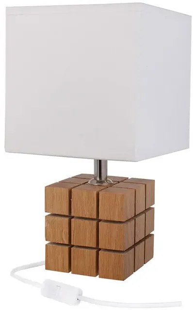 Brązowa drewniana lampka nocna kostka - 4X S230 C8-W81