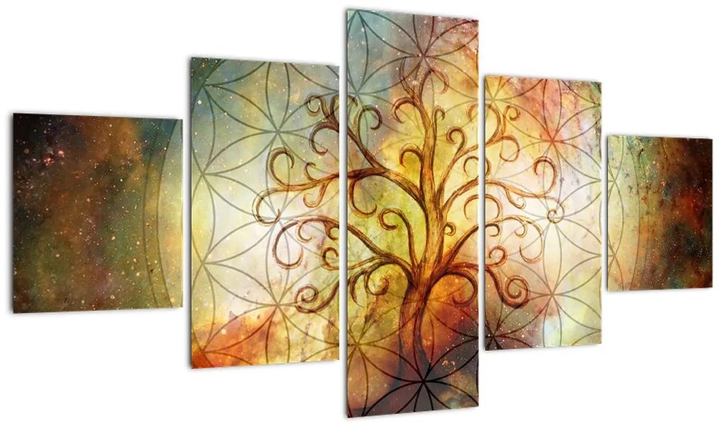 Abstrakcyjny obraz drzewa (125x70 cm)